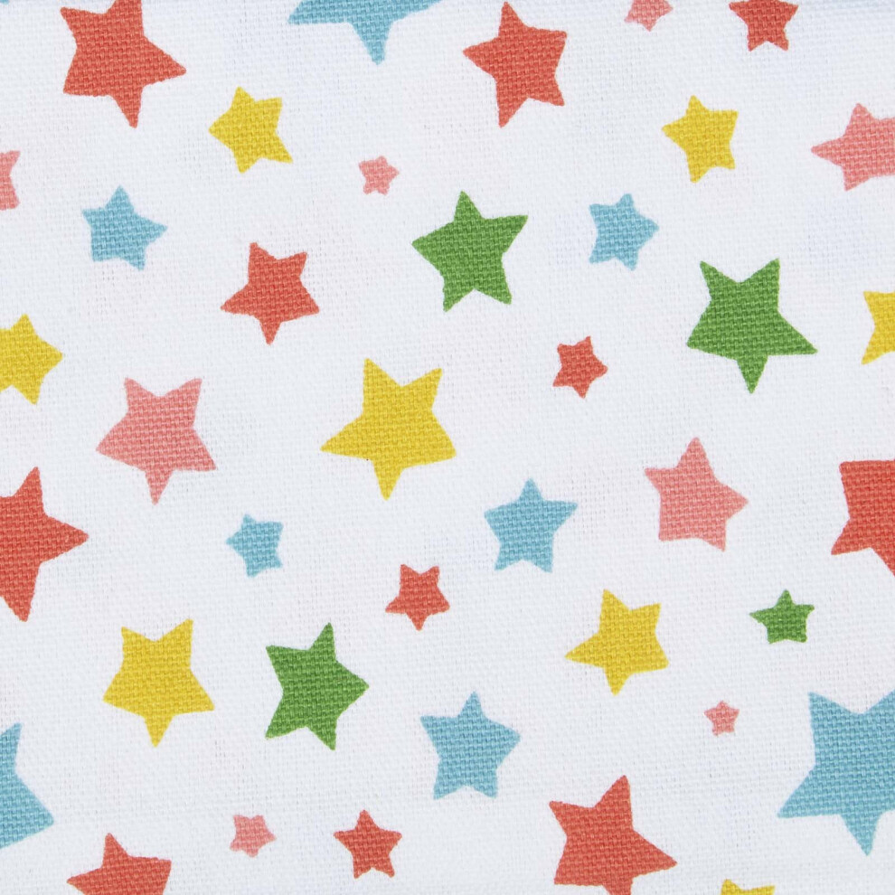 Homescapes (Multi Colour) Pure Cotton Stars Fabric 150Cm Wide