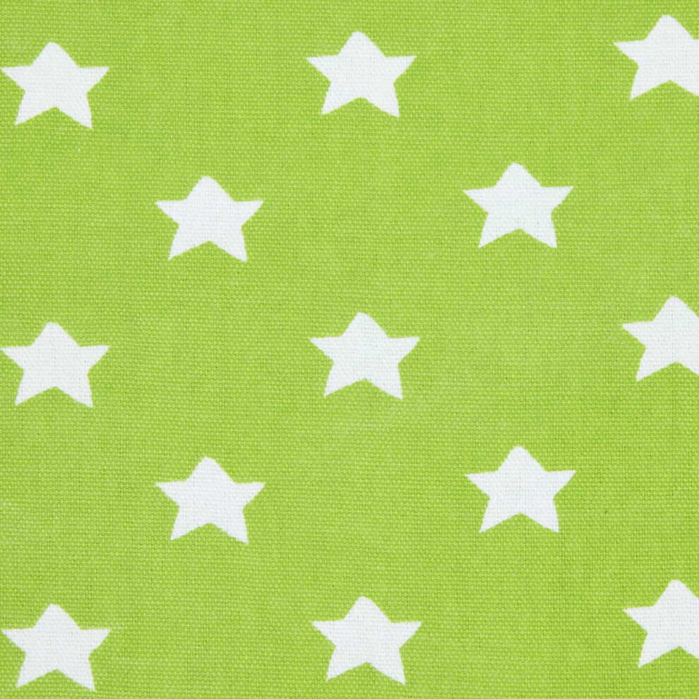 Homescapes (Green) Pure Cotton Stars Fabric 150Cm Wide Green