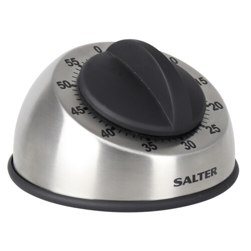 Salter Salter 60 Min Mechanical Kitchen Timer, Stainless Steel, Easy to Read 1