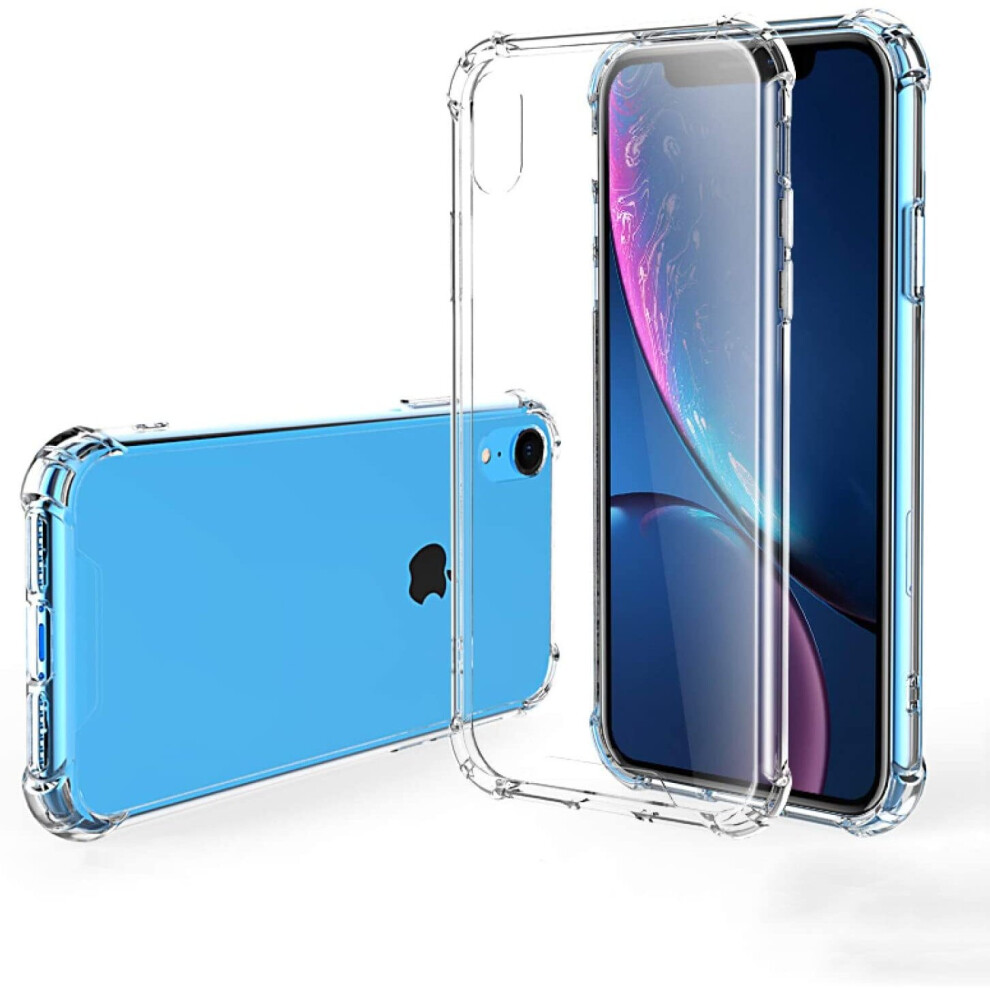 Hually Compatible with iPhone XR Case, Premium Ultra Slim Clear Case for iPhone XR, with Anti-Scratch Hard PC Back and Shock-Proof Soft TPU Bumper,