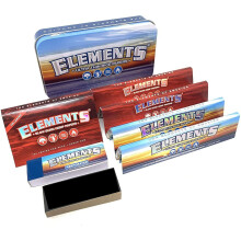 Reds Exclusive Elements Blue Tobacco Tin [Cigarette - Stash - Travel] Rolling Papers and Tips