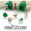 2x Colour Coded Floor Mop Green Heads Handle Replacement Heavy Duty 2