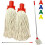 2x Cotton Floor Mop Red Heads Handle Replacement Heavy Duty Multi Fit 1