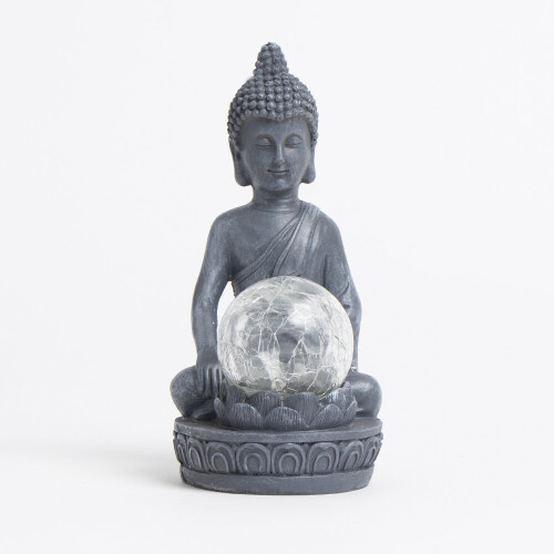 Firefly Buddha Statue Solar Light Automatically Turns On At Dusk