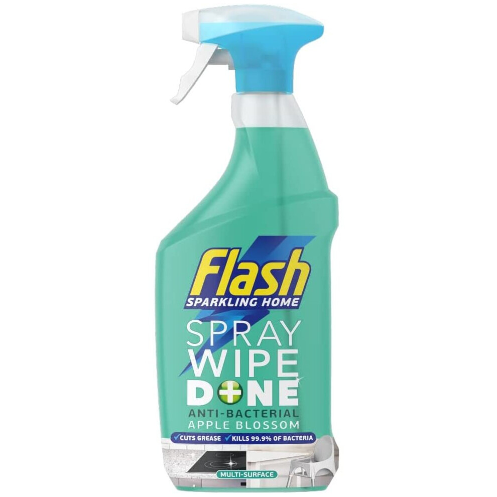 Flash Spray Wipe Done Kitchen Cleaner Apple Blossom 800Ml