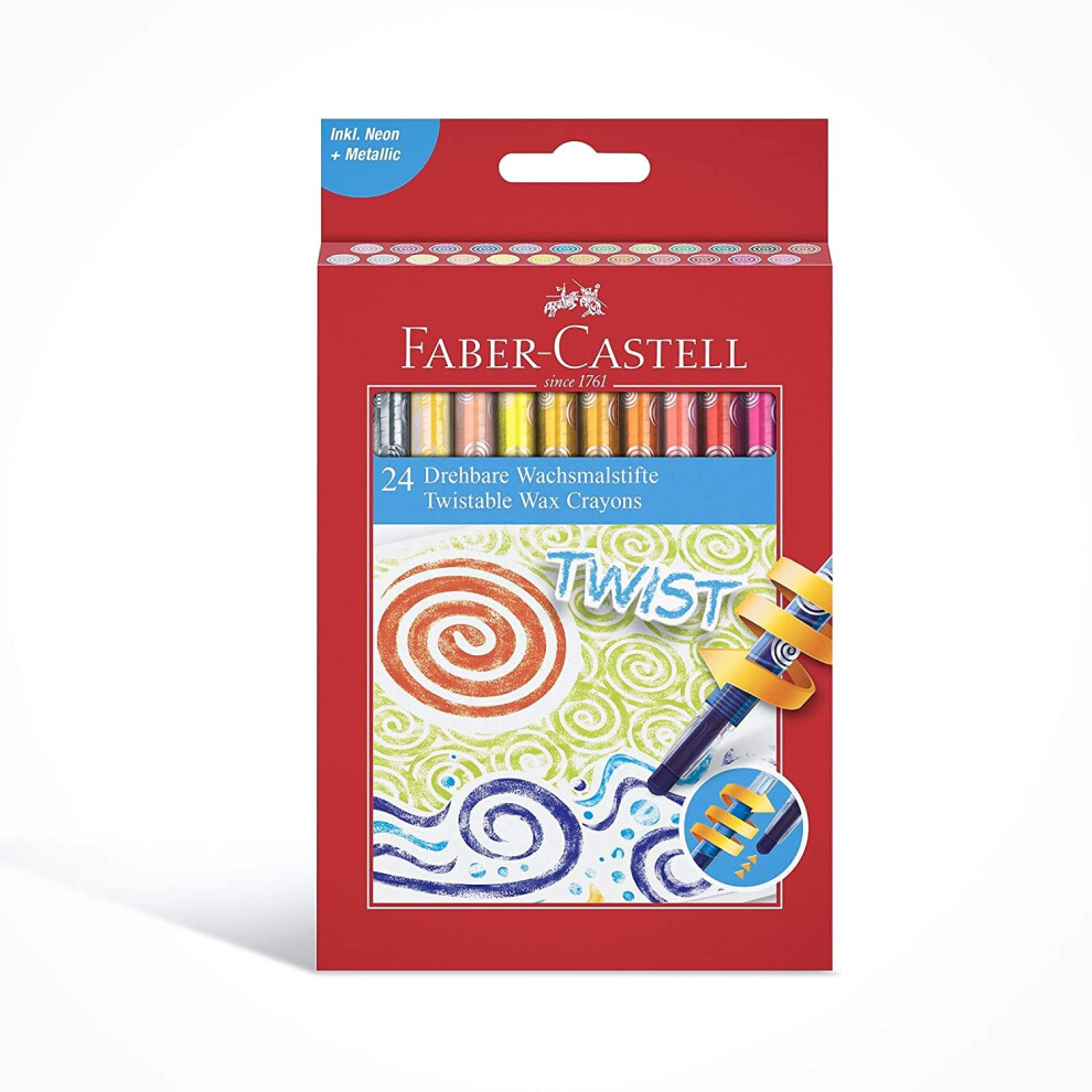 Faber-Castell 24 Twistable Wax Crayons