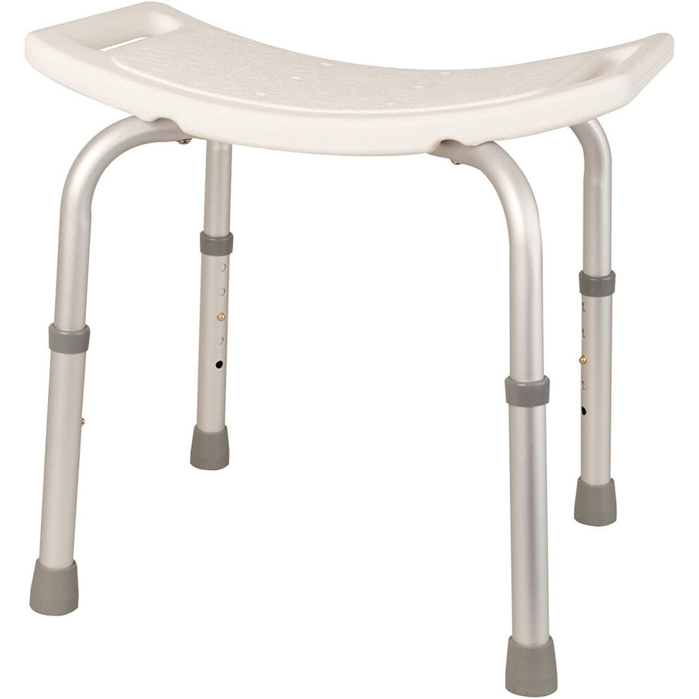Homecraft Aluminum Medical Shower Stool, Adjustable Shower Chair, Non-Slip Shower Stool, Durable, Plastic Shower Chair, Backless Shower Aid (Eligible