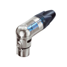 Neutrik - NC3FRX - XLR Cable Connector - Right Angle - Female 3 pole - Black / Silver