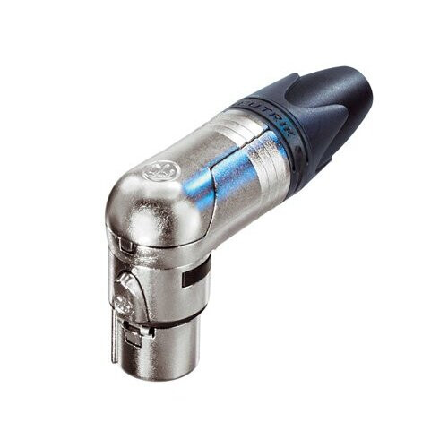 Neutrik - NC3FRX - XLR Cable Connector - Right Angle - Female 3 pole - Black / Silver