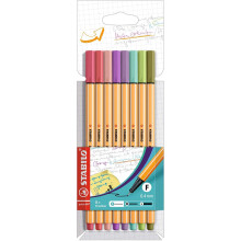 Fineliner - STABILO point 88 Wallet of 8 Assorted Colours