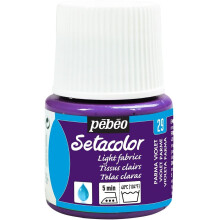 PEBEO 329-029 Setacolor Light Fabric Paint 45-Milliliter Bottle, Parma Violet