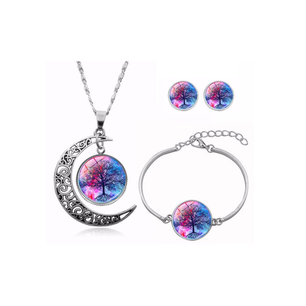 (Gradient) Tree of Life Pendant Necklace, Bracelet & Earrings