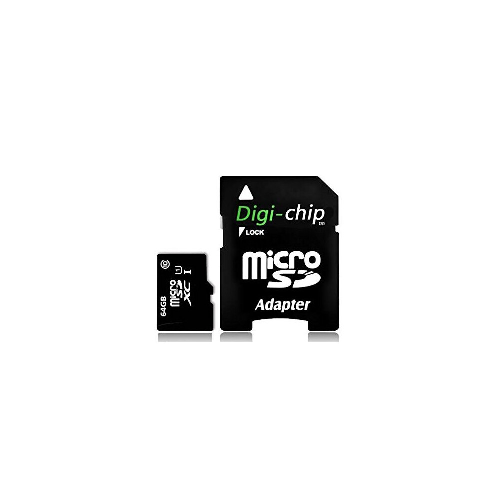 Digi-Chip 64GB Micro-SD Class 10 Memory Card for Amazon Fire 7, Fire 7 Kids, Amazon Fire HD8, HD8 Kids, Fire HD10, Fire HD 10 Kids Tablet PC