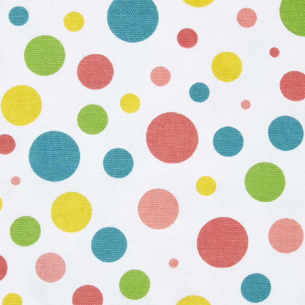 Homescapes (Multi Colour) Pure Cotton Polka Dots Fabric 150Cm Wide