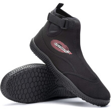 Osprey OSX Aqua Wetsuit Boots for Adults, Adjustable Surf Shoes with TPR Sole for Men Women, Black