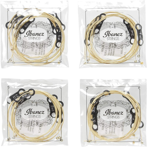 Ibanez PIACS6C Multipack Acoustic Guitar Strings - 6 string - light - 4 Set Pack 2