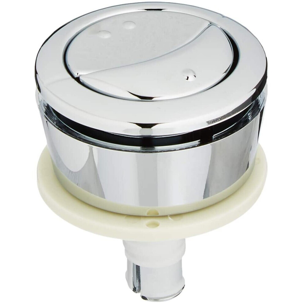 Wirquin 19008001 Jollyflush Dual Flush Chrome Toilet Push Button - Multi-Colour