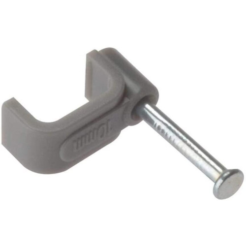 Forgefix Forgefix Cable Clip Flat Grey 2.50Mm Box 100