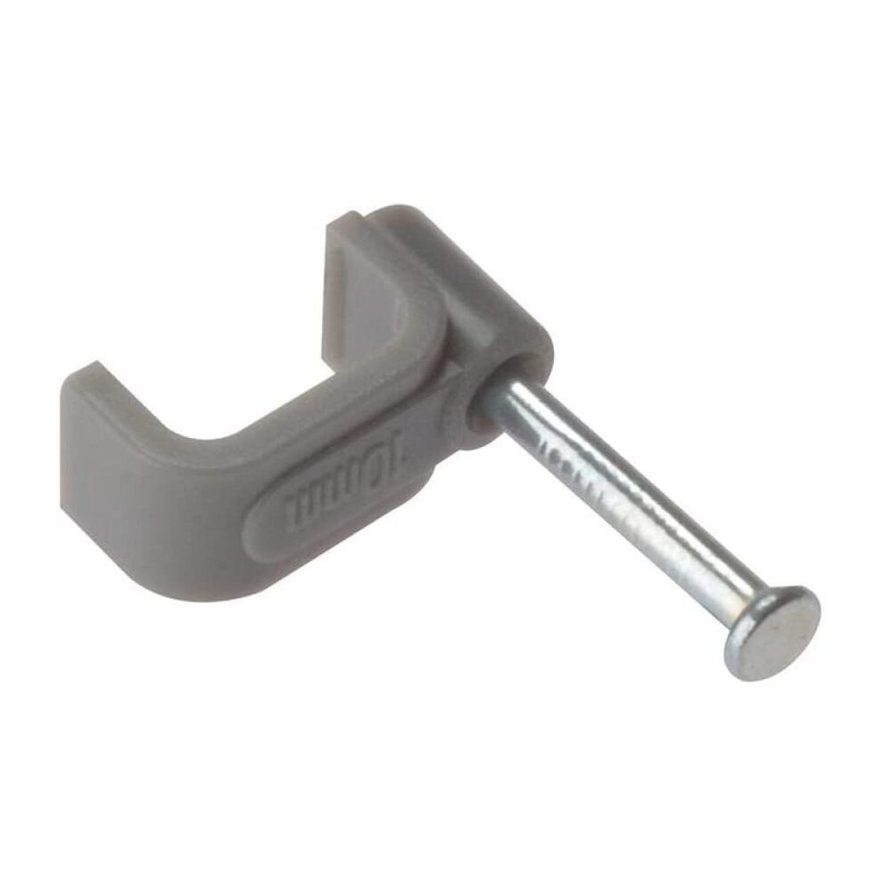 Forgefix Cable Clip Flat Grey 2.50Mm Box 100