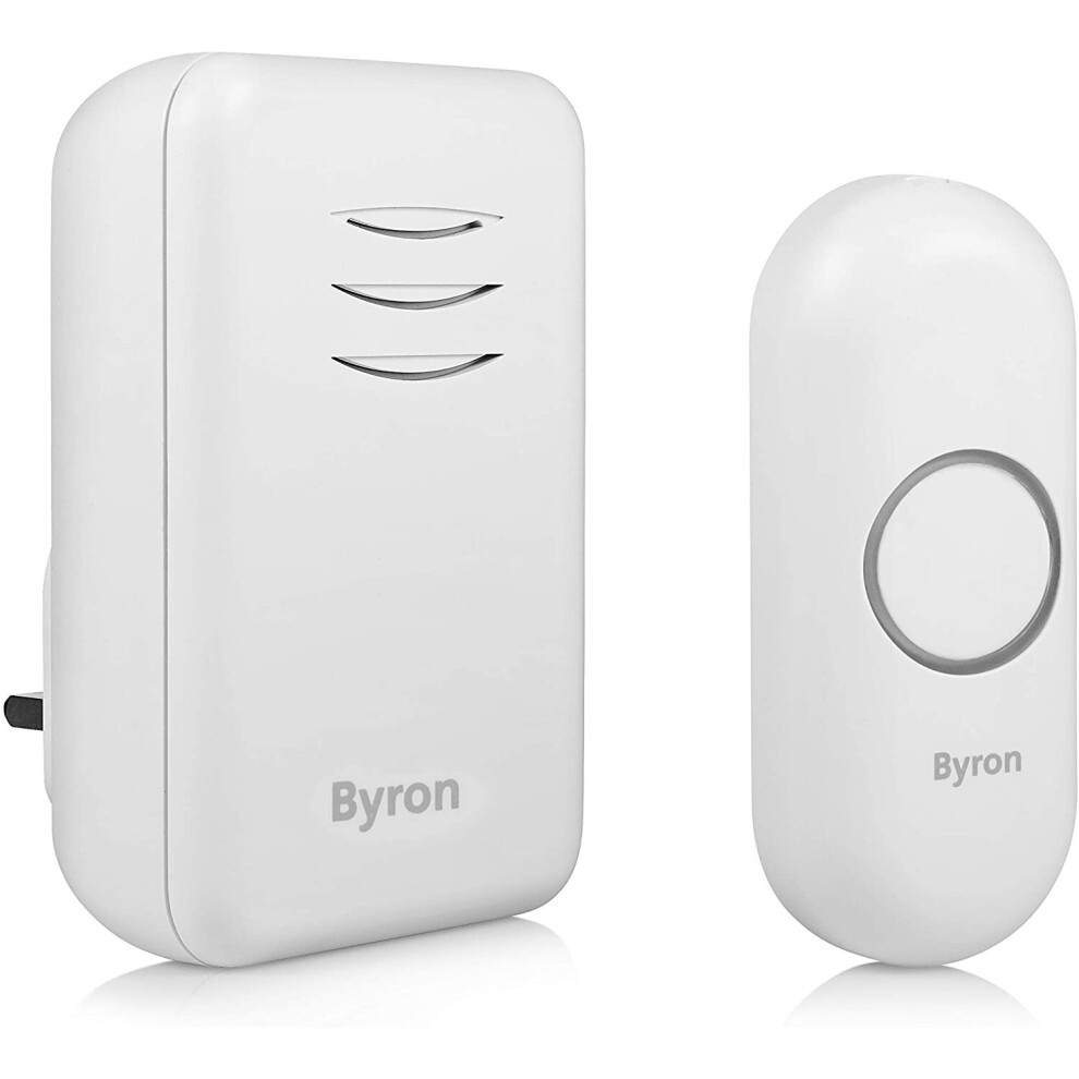 Byron DBY-22312UK Wireless Plug In Doorbell Set, 150 m Range, 16 Melodies