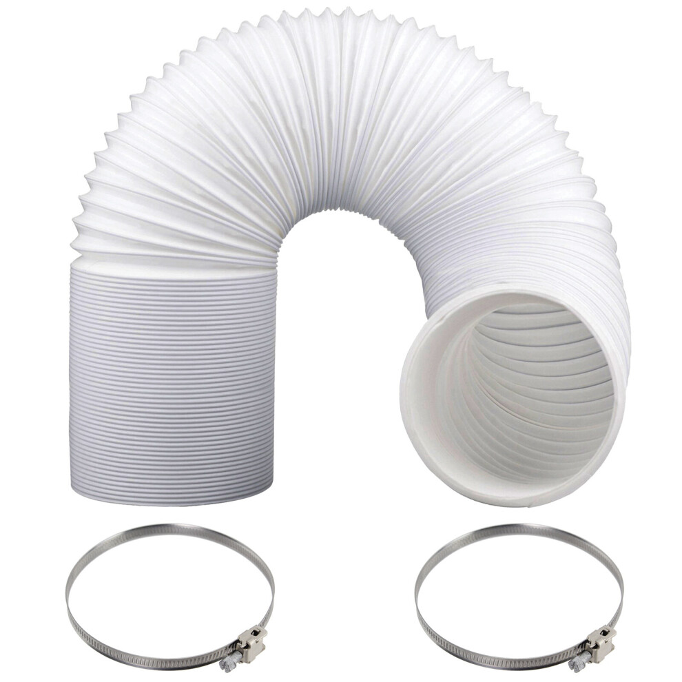 Spares2go Extra Long Vent Hose & Screw Clips Kit For Hotpoint Tumble Dryer (6 Metre, 100Mm Diameter)