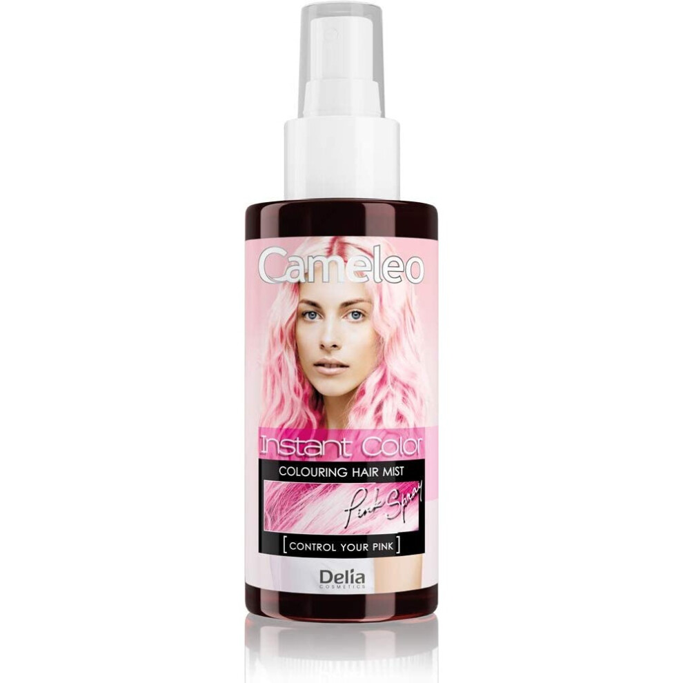 Cameleo - Hair Spray Toner - Pink Mist - For Blond, Platinum, Grey Hair - Ready To Use, Spray & Go - Semi Permanent - Instant Colouring - 150ml