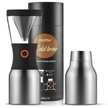 Asobu Unisex's Coldbrew Portable Cold Brew Coffee Maker with a Vacuum Insulated 40oz Stainless Steel 18/8 Water Bottle, Multicolor, One size