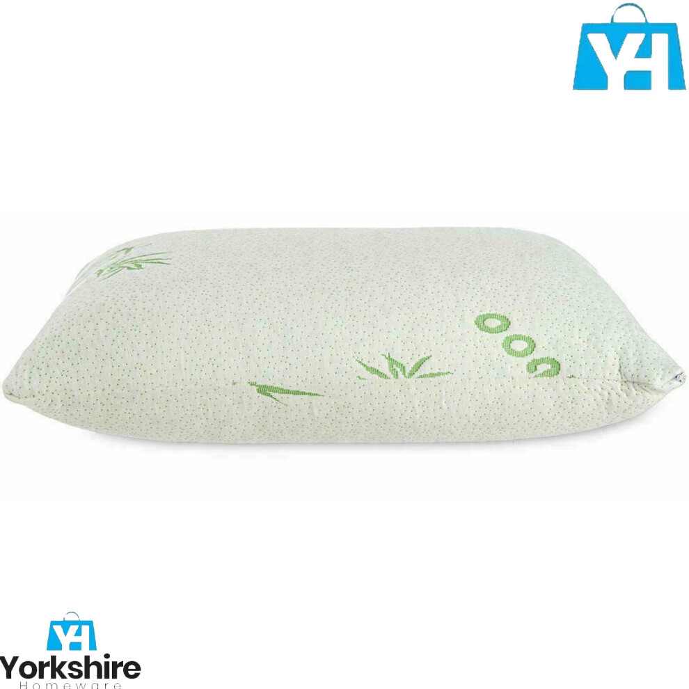 (1 x Pillow) ORTHOPEDIC SHREDDED MEMORY FOAM BAMBOO PILLOW ANTI BACTERIAL EXTRA SUPPORT