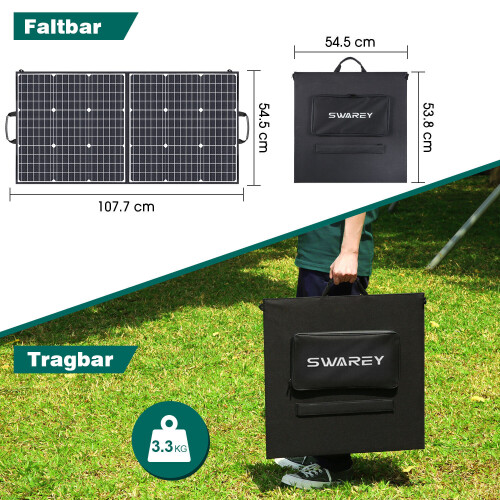 100W Portable Solar Panel Charger for Laptops Camping Power Station 1