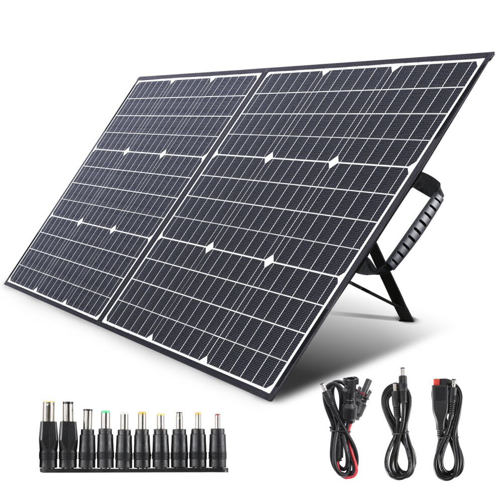 100W Portable Solar Panel Charger for Laptops Camping Power Station