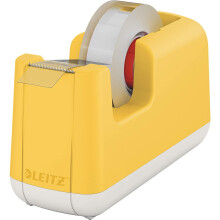 Leitz Tape Dispenser, Heavy Base With Tape, Cosy Range, Warm Yellow, 53670019