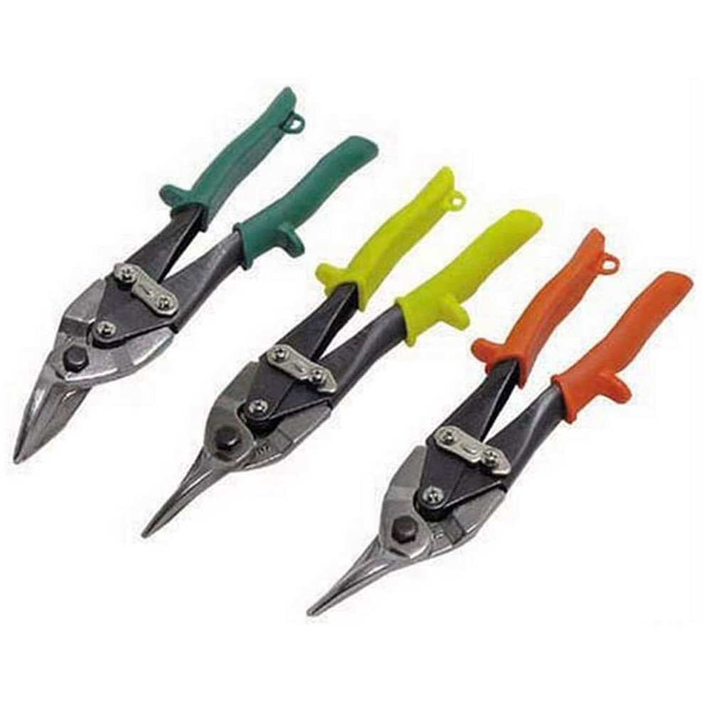 Silverline CT17 Aviation Tin Snips Set 3-Piece 250 mm