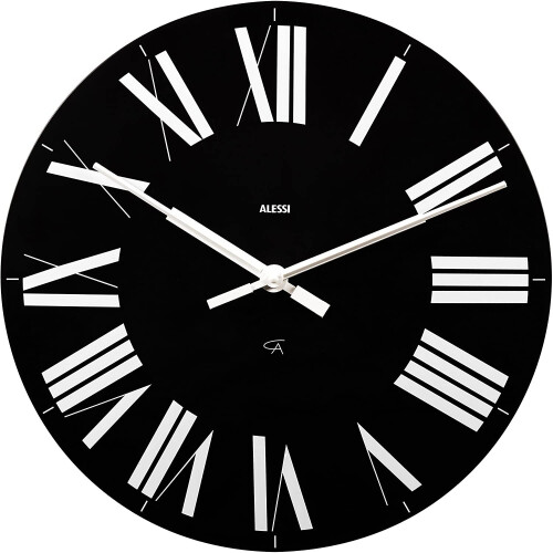Alessi Alessi Firenze Wall Clock, Black