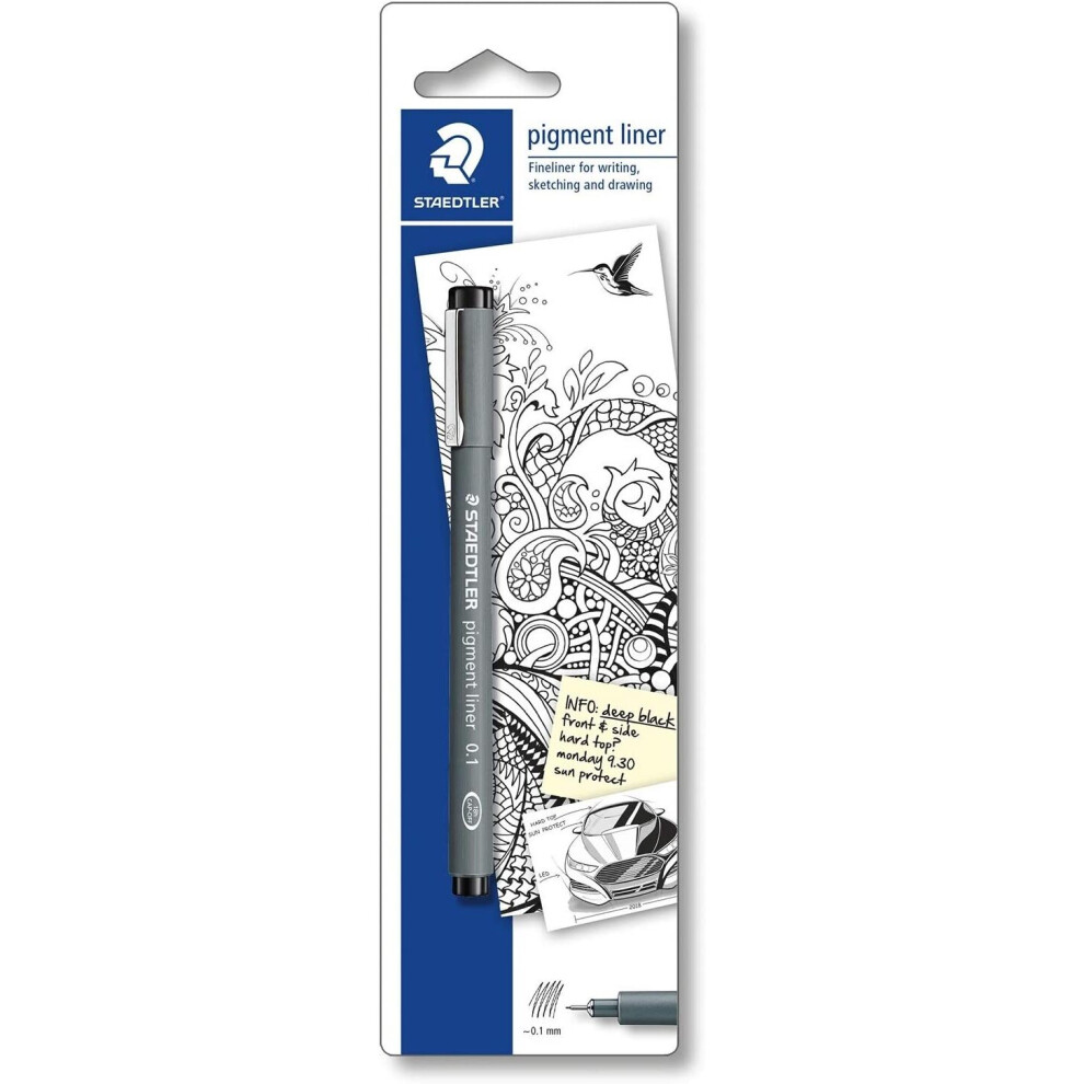 Staedtler Pigment Liner Fineliner Pen with Line Width 0.1 mm - Black