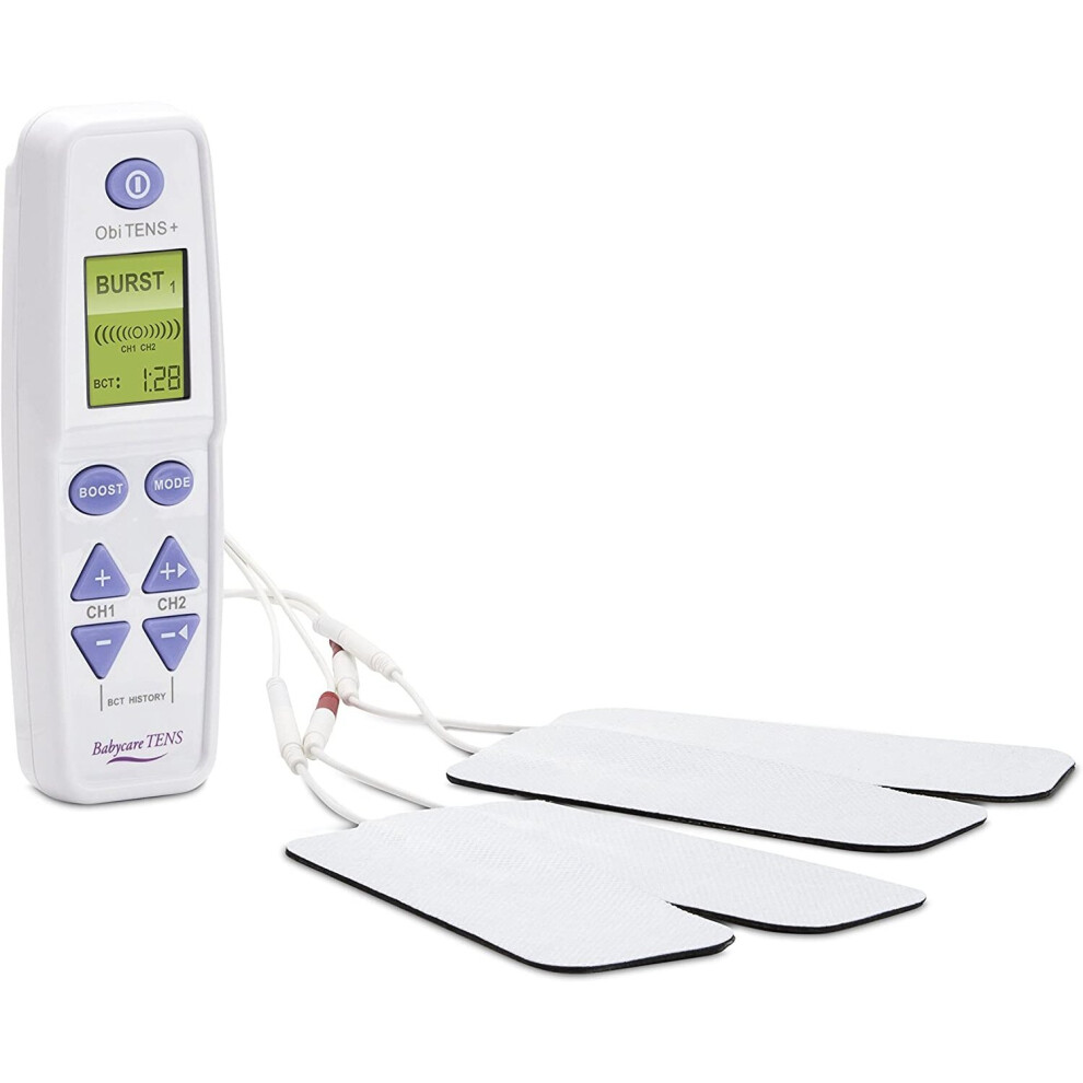 Babycare Tens Obi Tens Plus With Booster Button For Extra Surge Of Power Dual Channel Maternity Tens Machine For Pain Relief During Labour With