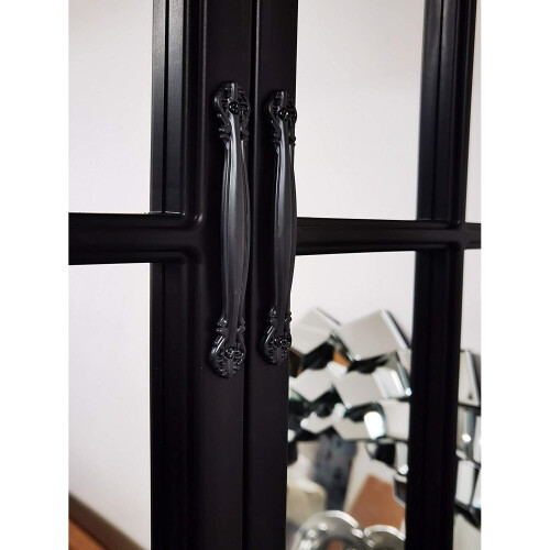 72X65Cm New Shape Window Style Stylish Decor Mirror Wall Mirror Black 2