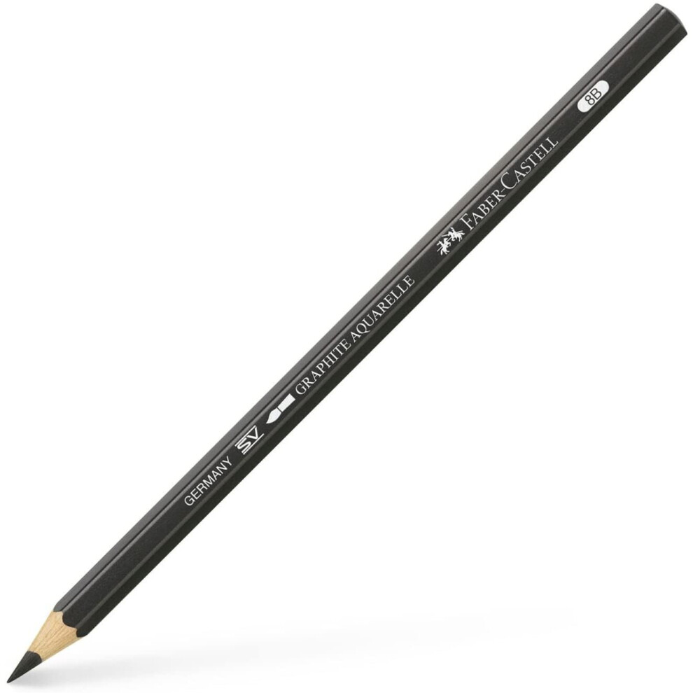 Faber-Castell Graphite Aquarelle Water-Soluble Single Pencil, 8B