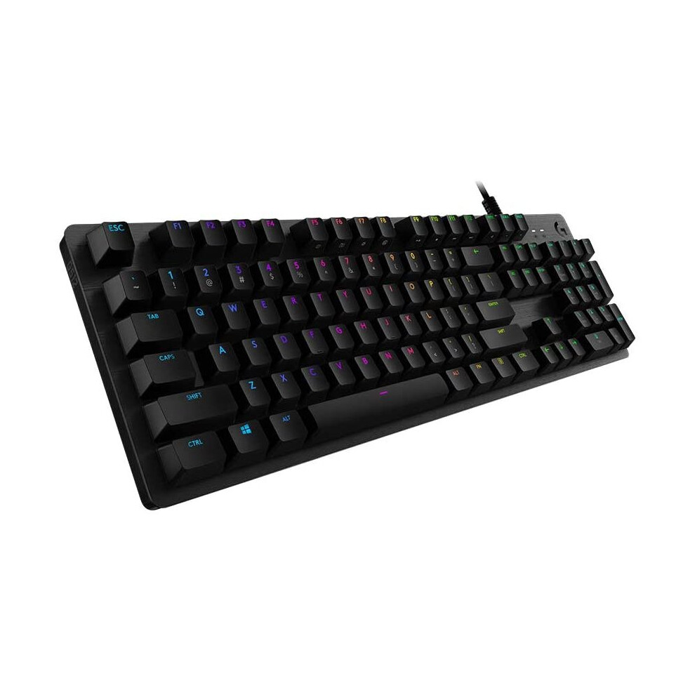 Logitech G512 Mechanical Gaming Keyboard, Rgb Lightsync Backlit Keys, Gx Tactile Key Switches, Brushed Aluminum Case, Customizable F-Keys, Usb Brown 5099206086142