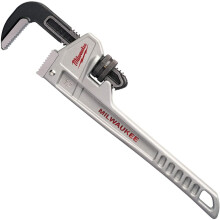 Milwaukee 48 22 7212 48227212 Aluminium Pipe Wrench-12 Inch, Red/Black/Silver