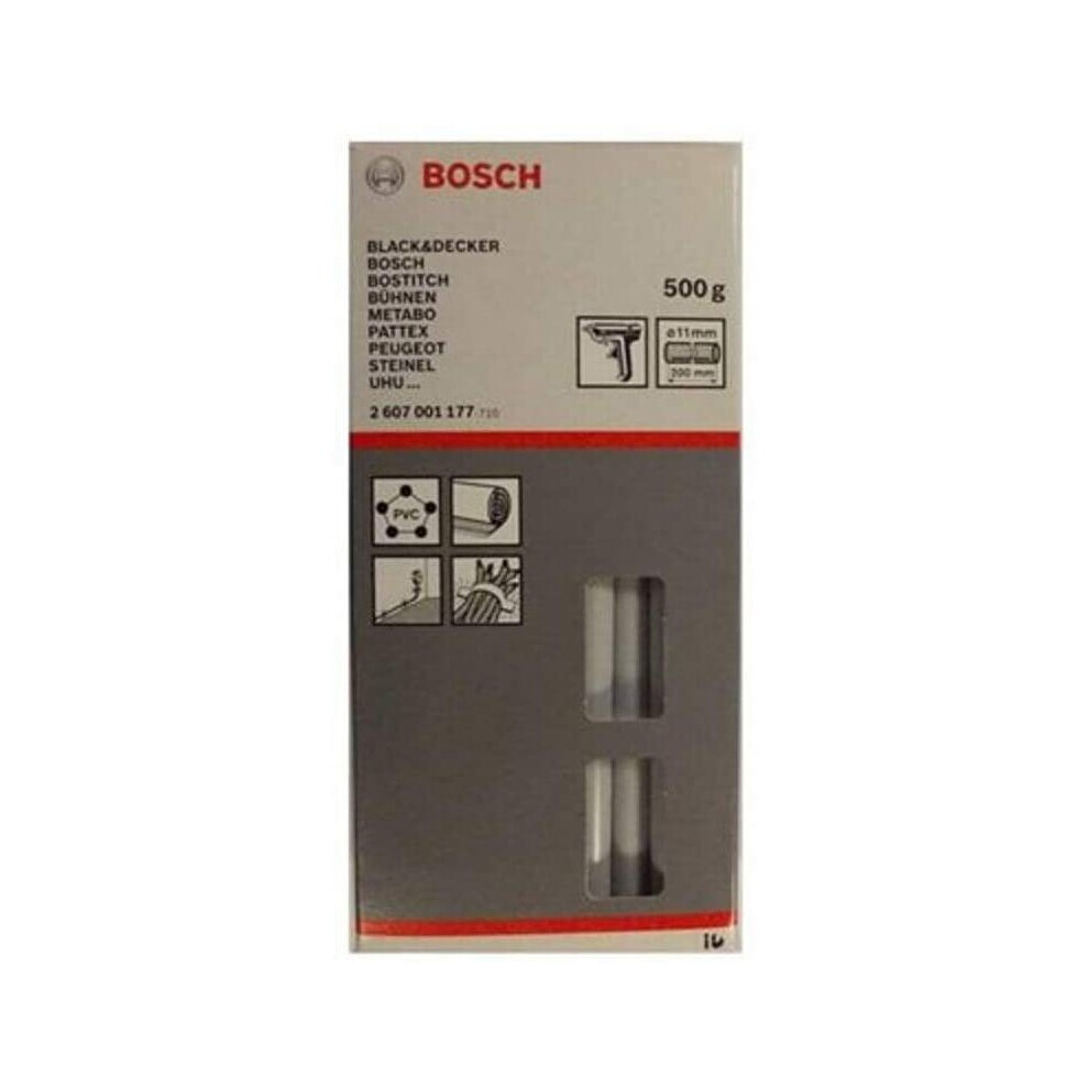 Bosch 2607001177 Glue Sticks For Glue Guns, 11Mm X 200Mm, Pack Of 25 Grey