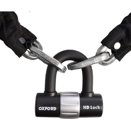 Oxford OF160 HD Chain Lock 2m, Black, X-Large