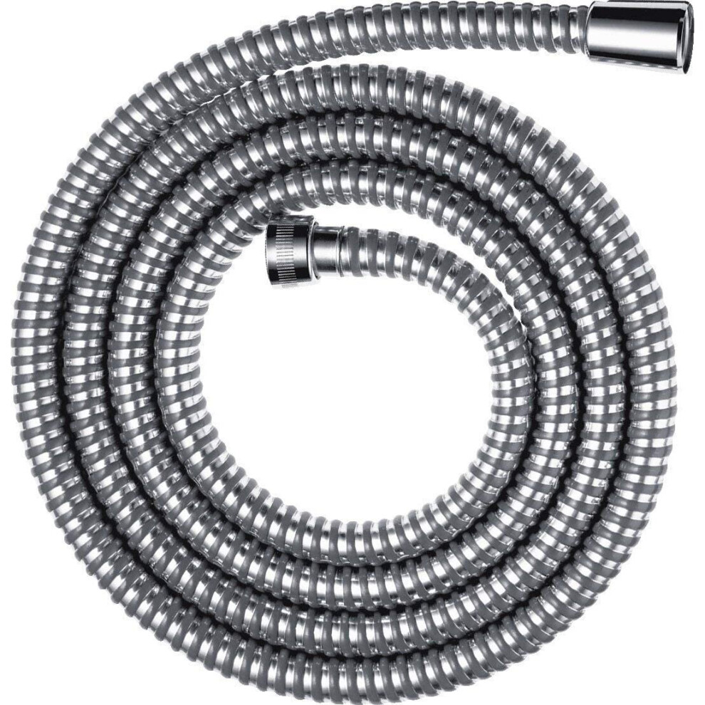 Hansgrohe Metaflex Shower Hose 2.00 M, Anti-Kink And Flexible, Chrome Effect Coil Wrap 28264000 4011097314051