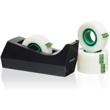 Scotch C60 Magic Tape Dispenser with Scotch Magic Tape 19mm x 33m (4 Rolls) - Black