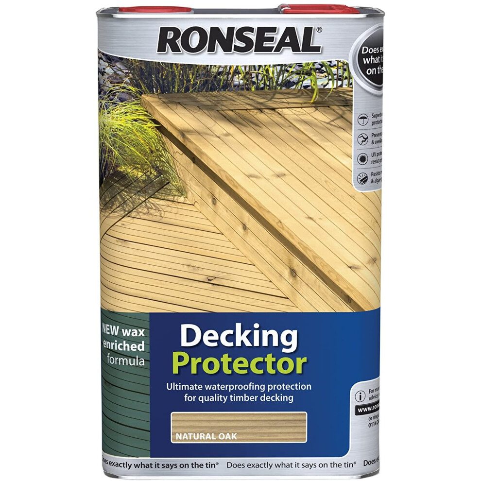Ronseal DPNO5L Decking Protector Natural Oak 5 Litre