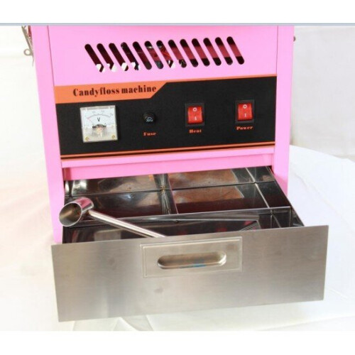 SUMTASA Candy Floss Machine with Pink cart+ss bowl+Cotton Candy Maker 1