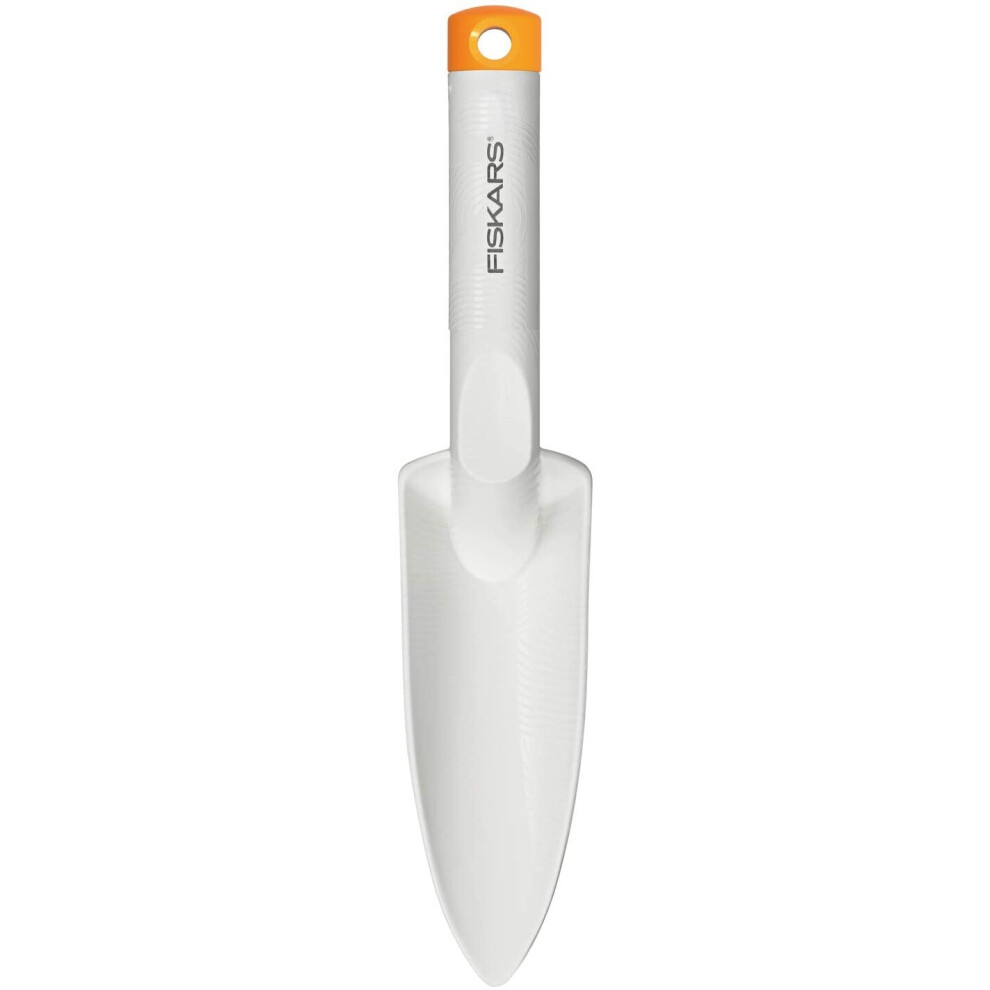 Fiskars Transplanter, White, Length: 29.1 cm, Orange, FiberComp/High Steel, Light, 1027033