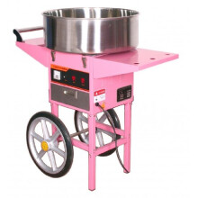 SUMTASA Candy Floss Machine with Pink cart+ss bowl+Cotton Candy Maker