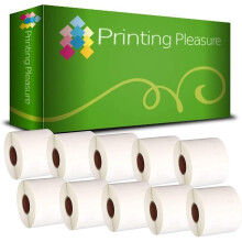 Printing Pleasure 10 x 99014 Compatible Address Labels Rolls for LabelWriter & Seiko Label Printers | 54mm x 101mm | 220 Labels per Roll