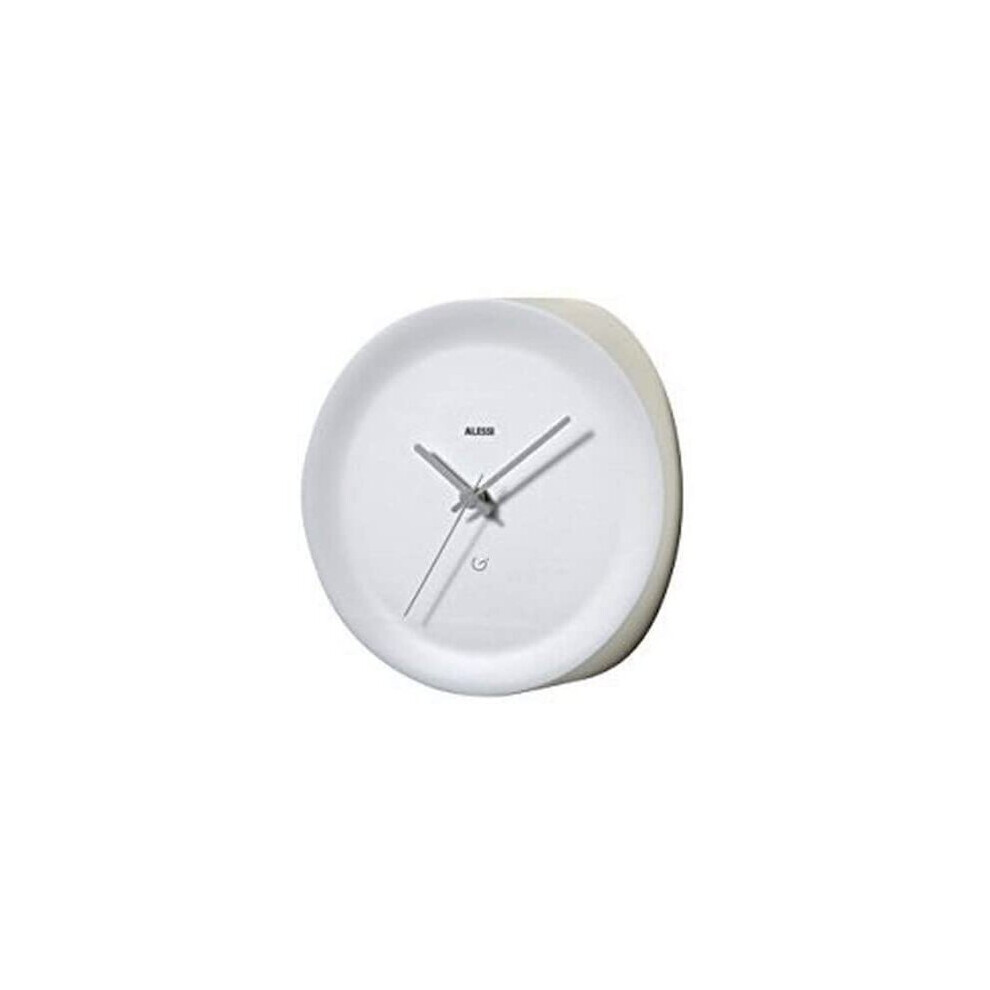 Alessi Ora in Corner Mounted Clock-Thermoplastic Resin, White, 21 x 21 x 13 cm