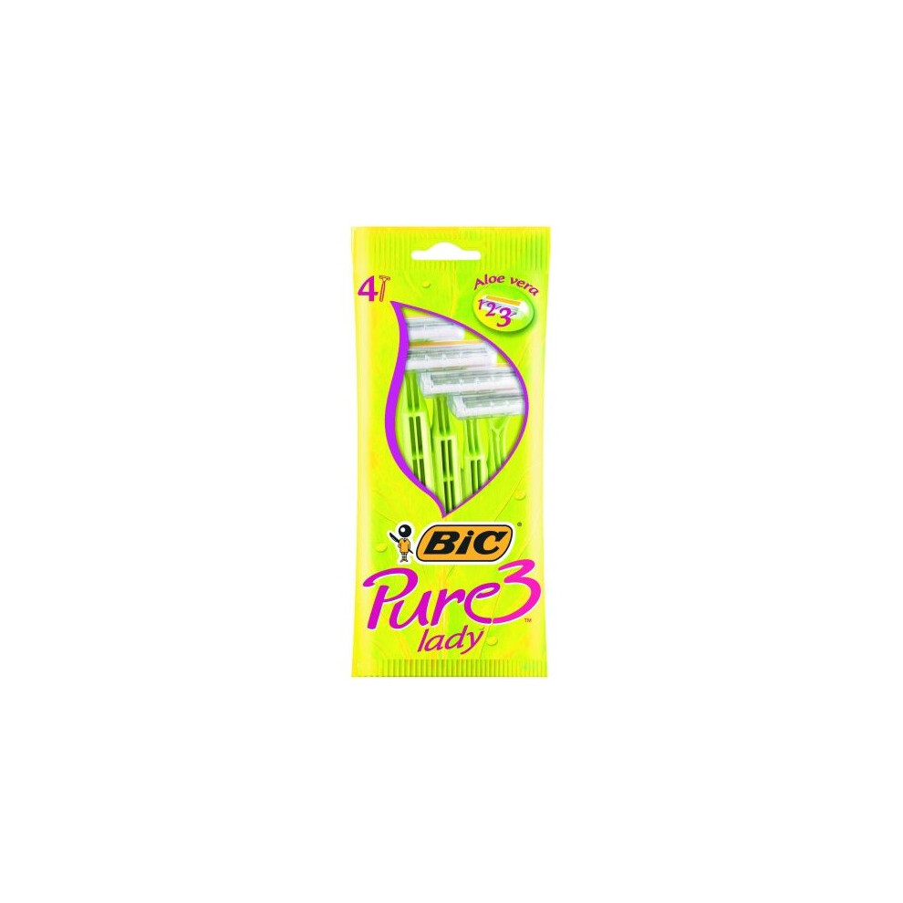 BIC Pure 3 Lady, Pack 4, Triple Blade Razor